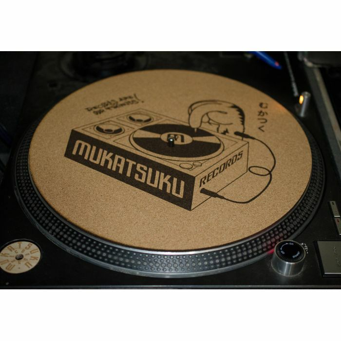 MUKATSUKU - Mukatsuku Outline Logo 12'' Cork Turntable Slipmat (single) *Juno Exclusive*