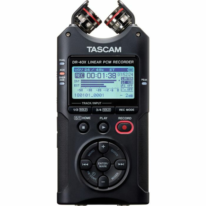 Tascam DR40X Four Track Handheld Digital Audio Recorder and USB Audio Interface