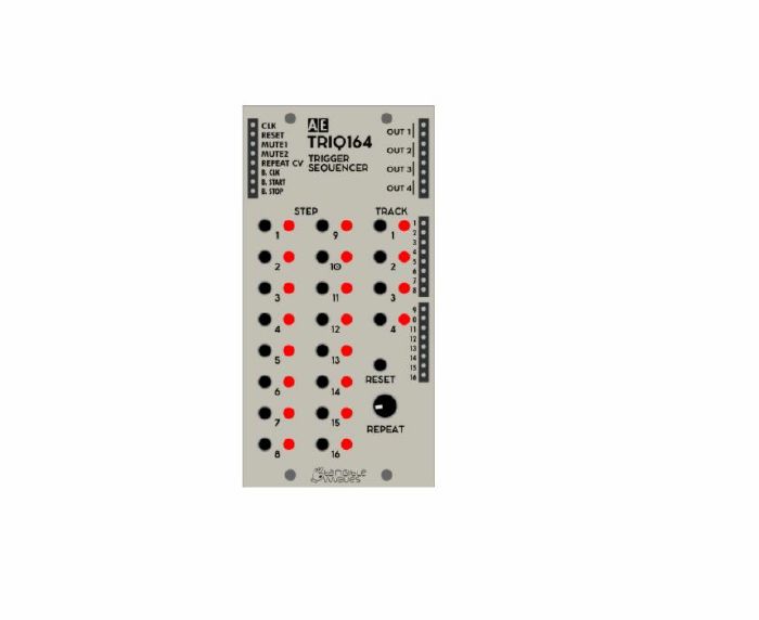 TANGIBLE WAVES - Tangible Waves AE Modular TRIQ164 4-Track 16-Step Trigger Sequencer Module