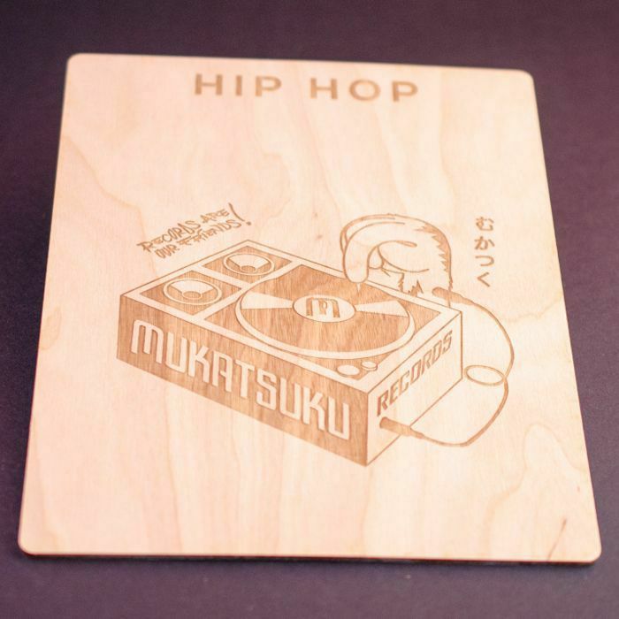MUKATSUKU - Mukatsuku Laser Etched Wooden 7" Vinyl Record Divider (wooden divider with Hip Hop name) *Juno Exclusive*