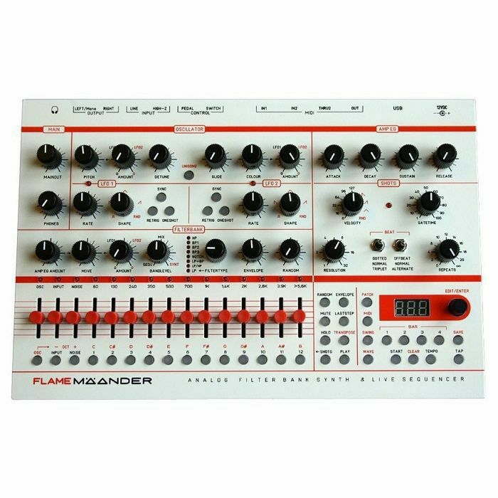 FLAME - Flame Maander 4-Voice Analogue Desktop Synthesiser With 12-Channel Filter Bank (silver)
