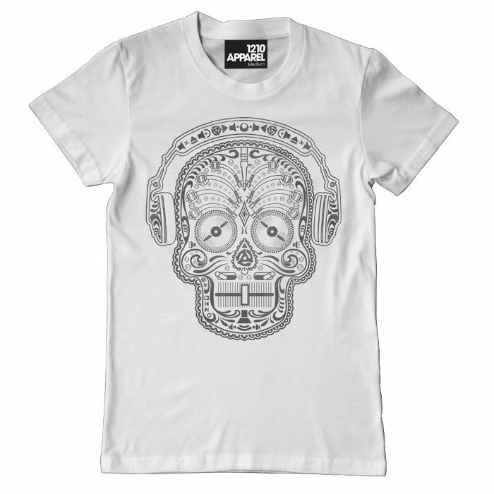 DMC - Skull & Phones T Shirt (white, extra large)