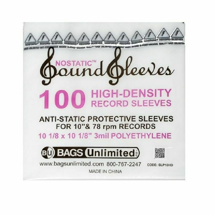 Bags Unlimited Nostatic 10 High Density Polyethylene Sleeves (pack of