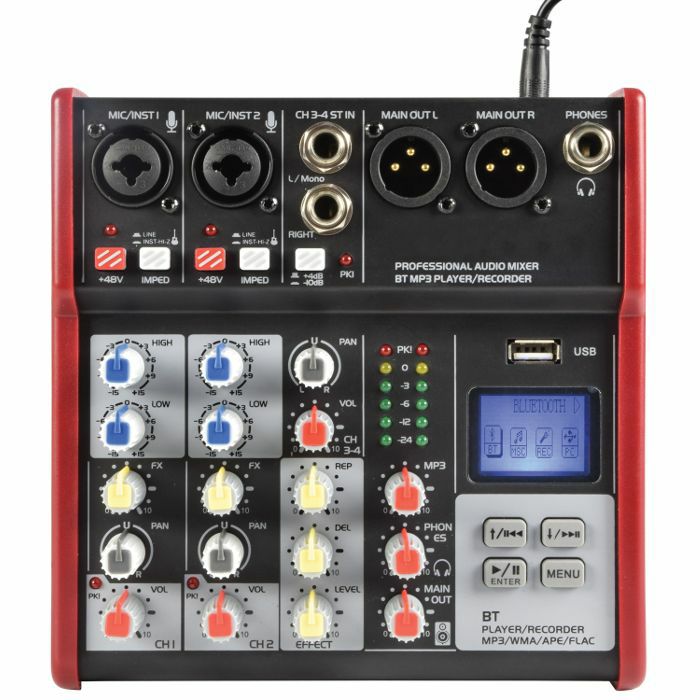 CITRONIC - Citronic CSM-4 2-Channel Studio Mixer With USB & Bluetooth Player