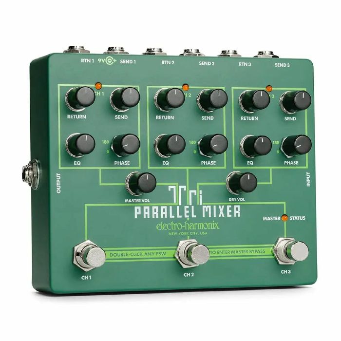 ELECTRO-HARMONIX - Electro-Harmonix Tri-Parallel Mixer Analogue Effects Loop Mixer & Switcher Effects Pedal *** 20% OFF UNTIL 31st MAY 2024 ***