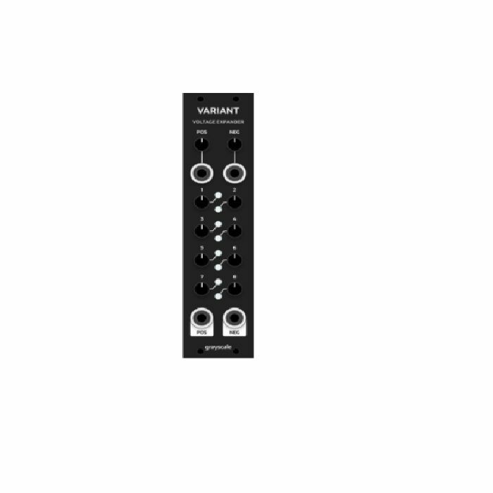 GRAYSCALE - Grayscale Variant Permutation Sequencer Expander Module (black panel version)