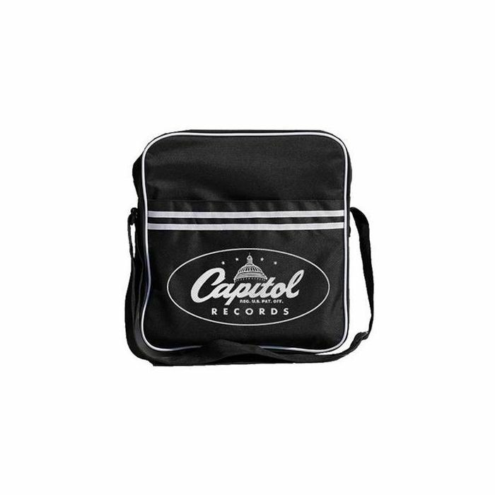 CAPITOL RECORDS - Capitol Records Striped Messenger 12" Vinyl Record Bag (hold up to 35 records)