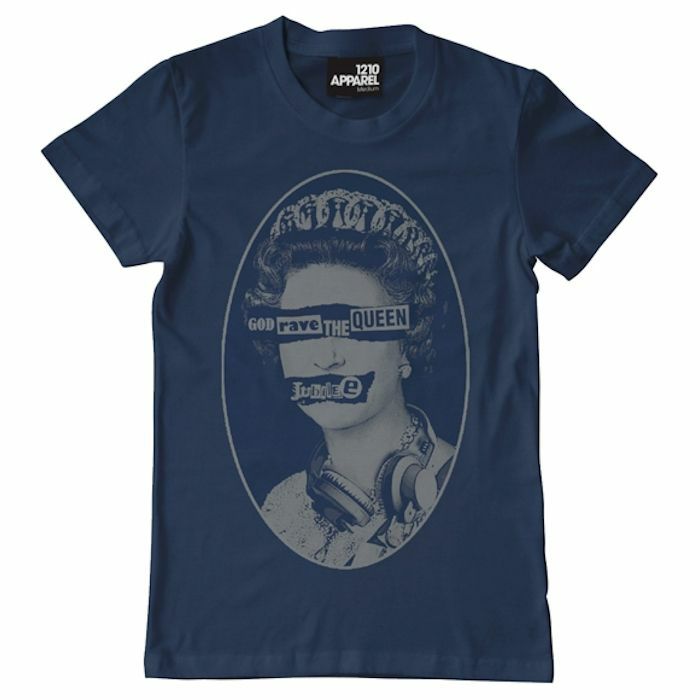 DMC - DMC God Rave The Queen T Shirt (blue with silver print, extra extra large)