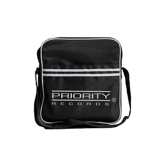 PRIORITY RECORDS - Priority Records Striped Messenger 12" Vinyl Record Bag (holds up to 35 records)