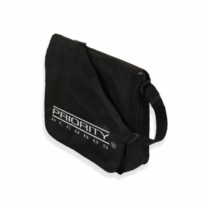 PRIORITY RECORDS - Priority Records Flaptop Messenger 12" Vinyl Record Bag (holds up to 25 records)