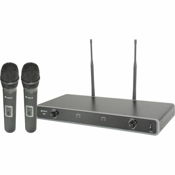 CHORD - Chord NU2 Dual UHF Handheld Wireless Microphone System (611.775MHz & 613.825MHz channel 38)