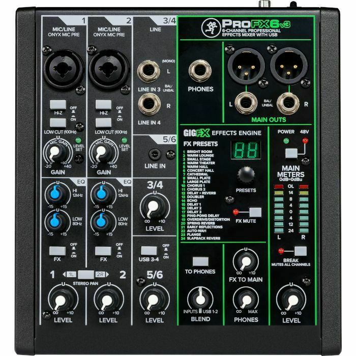 MACKIE - Mackie ProFX6v3 6-Channel Analogue Studio Mixer With USB
