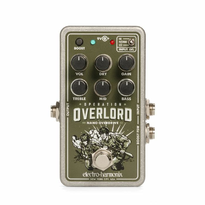 ELECTRO HARMONIX - Electro Harmonix Nano Operation Overlord Allied Overdrive Effects Pedal (silver)