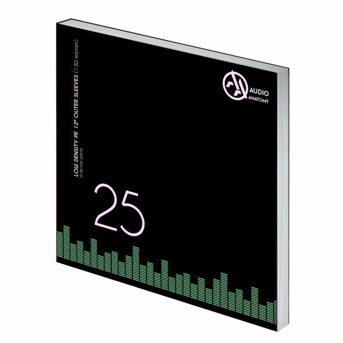 AUDIO ANATOMY - Audio Anatomy 130 Micron PE Low Density 12" Vinyl Record Plastic Outer Sleeves (pack of 25)
