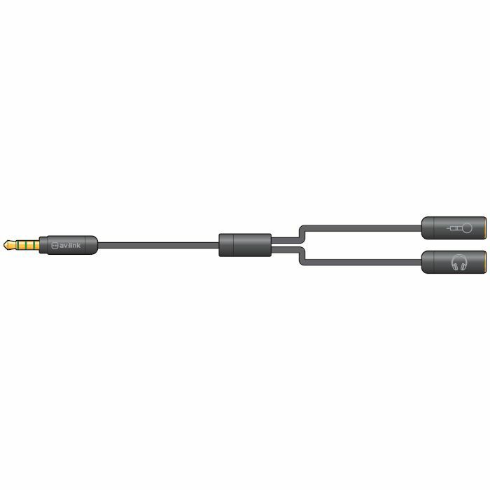 AV LINK - AV Link 3.5mm Stereo Jack Plug To Headphone & Microphone Jack Sockets Precision Splitter Lead
