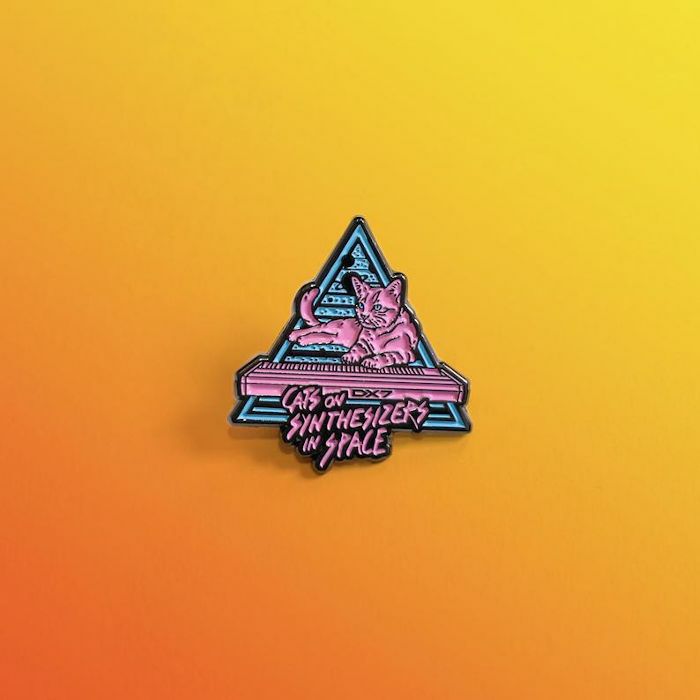 CATS ON SYNTHESIZERS IN SPACE - Cats On Synthesizers In Space Neon Enamel Pin