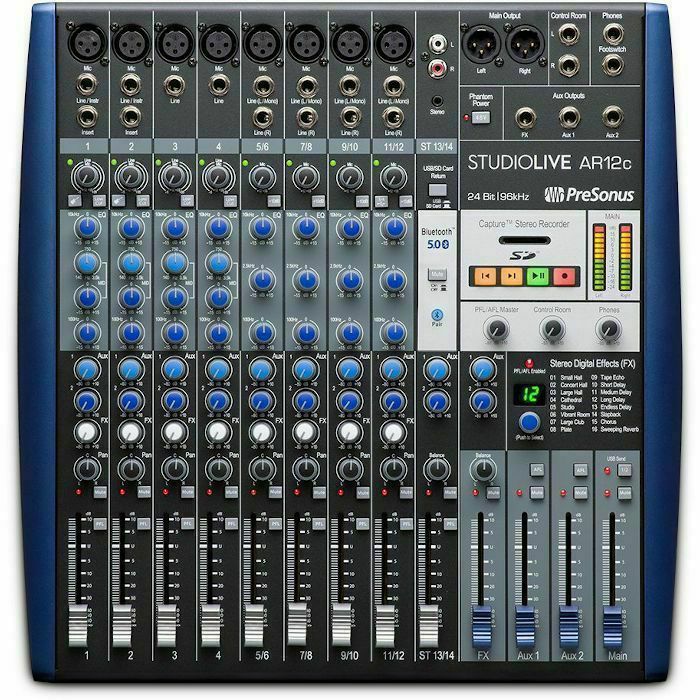 PRESONUS - Presonus StudioLive AR12C 12-Channel USB-C Hybrid Digital/Analogue Studio Mixer *** DISCOUNTED PRICE UNTIL 31st MARCH 2025 ***