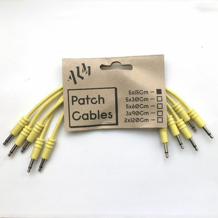 ALM - ALM Custom 3.5mm Male Mono Patch Cables (15cm, yellow, pack of 5)