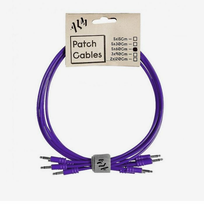 ALM - ALM Custom 3.5mm Male Mono Patch Cables (60cm, purple, pack of 5)