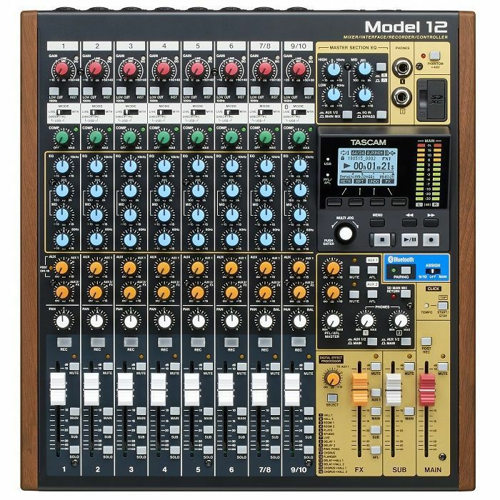 Tascam Model 12 Digital Multitrack Recorder With 10-Channel Analogue Mixer & USB Audio Interface