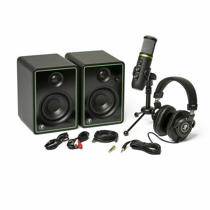 MACKIE - Mackie Creator Bundle (includes EM-USB mic, MC-100 headphones, CR3-X monitor speakers & accessories)