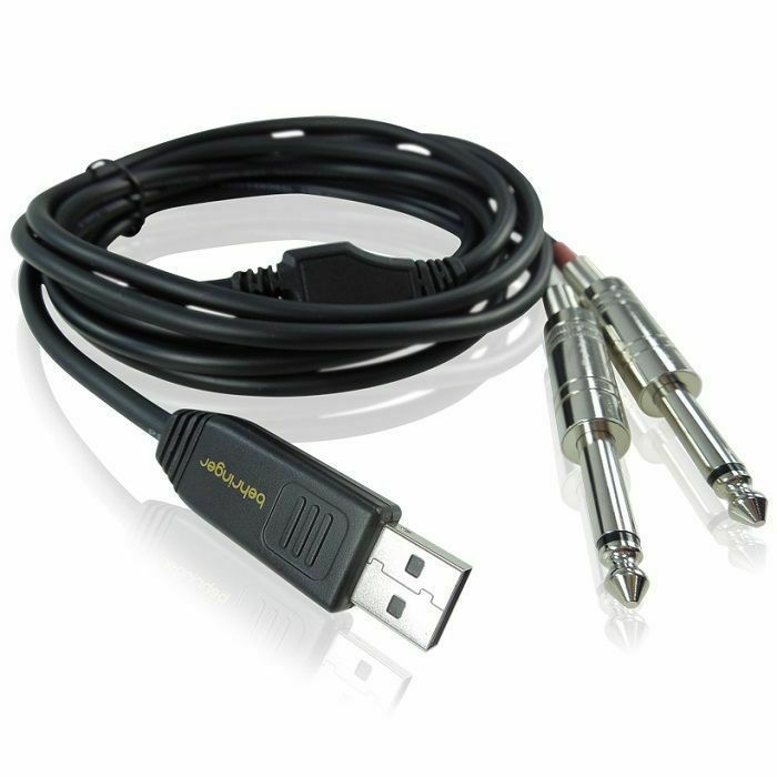 BEHRINGER - Behringer LINE 2 USB Stereo 1/4" 6.3mm Jack Line In to USB Interface Cable