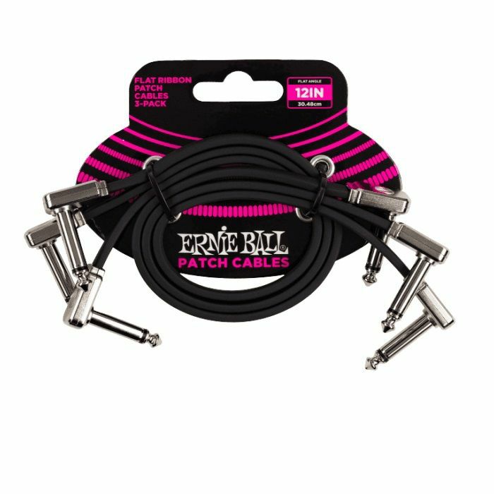ERNIE BALL - Ernie Ball 12 Inch Flat Ribbon Patch Cable (pack of 3)