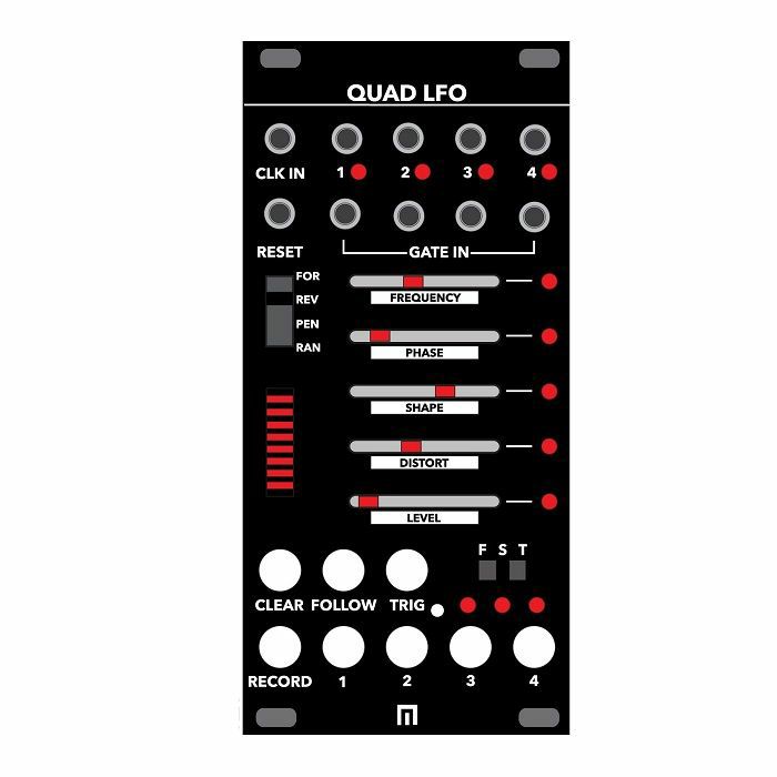 MALEKKO - Malekko Quad LFO 4-Channel Quad LFO Module (black faceplate)