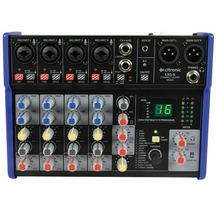 CITRONIC - Citronic CSD6 Compact Mixer with BT and DSP Effects
