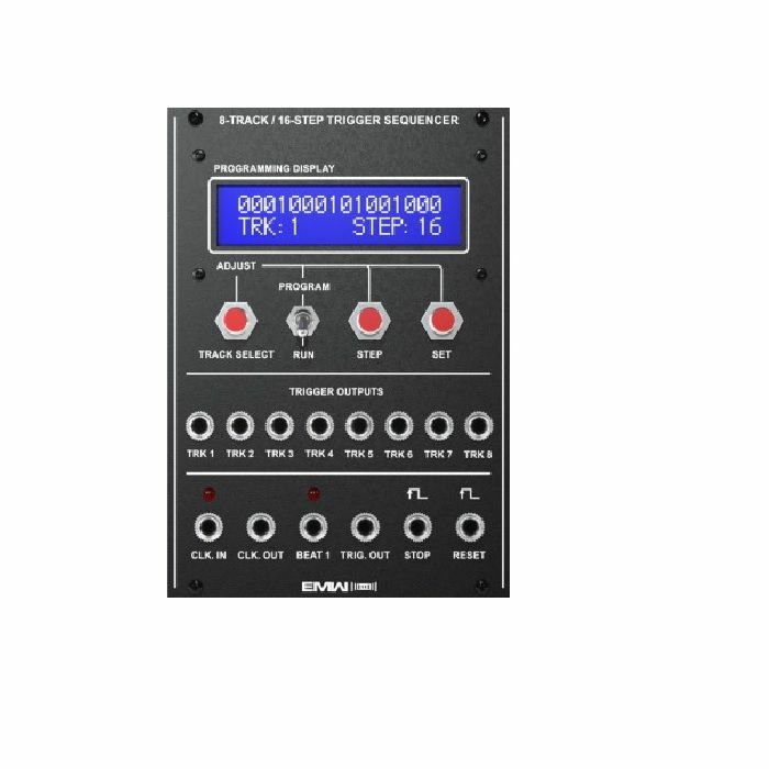 EMW - EMW 8-Track & 16-Step Trigger Sequencer Module (black faceplate)
