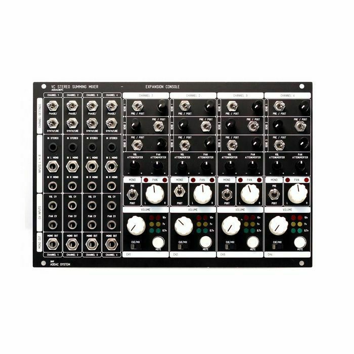 ADDAC SYSTEM - ADDAC System ADDAC807C VC Stereo Mixer Expansion Module (black faceplate)