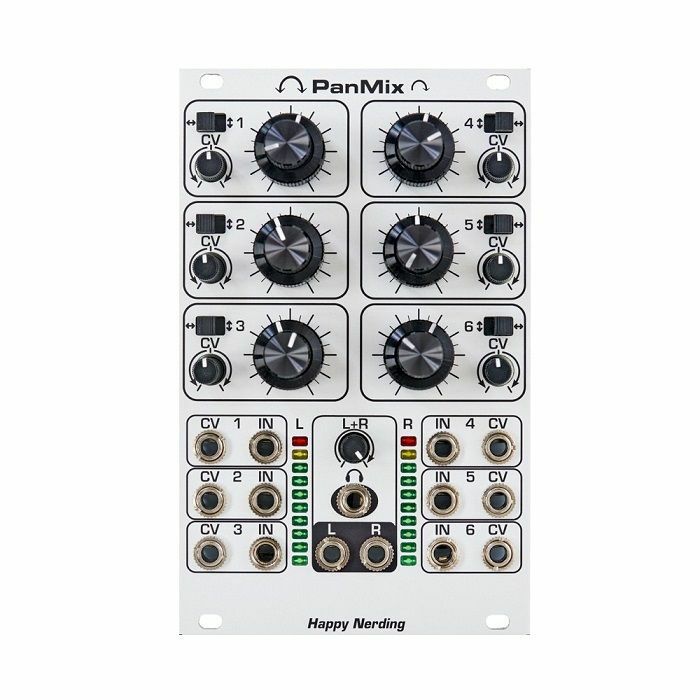 HAPPY NERDING - Happy Nerding PanMix 6-Channel Mixer Module (silver faceplate)
