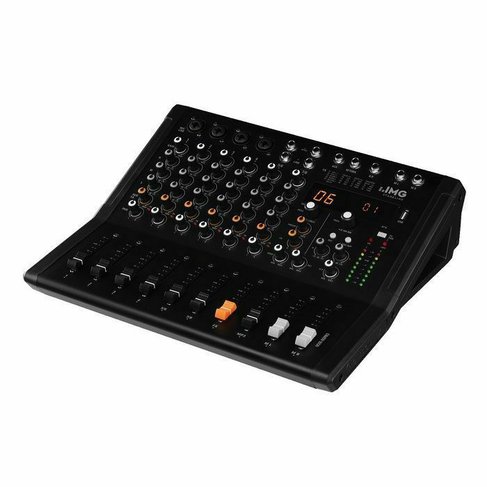 IMG STAGELINE - IMG Stageline MXR-80PRO Professional 8 Channel Audio Mixer With DSP Effect Unit Integrated MP3 Player & Bluetooth Receiver