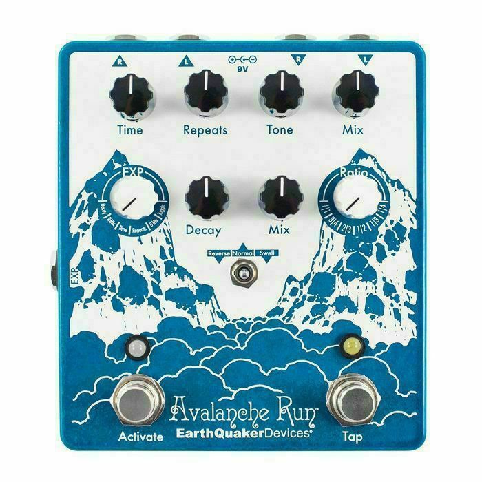EARTHQUAKER DEVICES - EarthQuaker Devices Avalanche Run V2 Stereo Reverb & Delay Effects Pedal With Tap Tempo