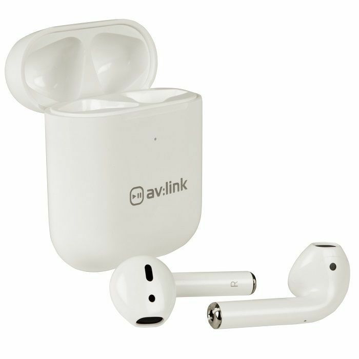 AV LINK - AV Link Ear Shots II True Wireless Bluetooth Earphones & Wireless Charging Case (white)