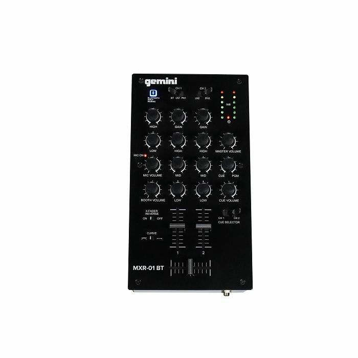 Gemini MXR-01BT 2 Channel DJ Mixer With Bluetooth
