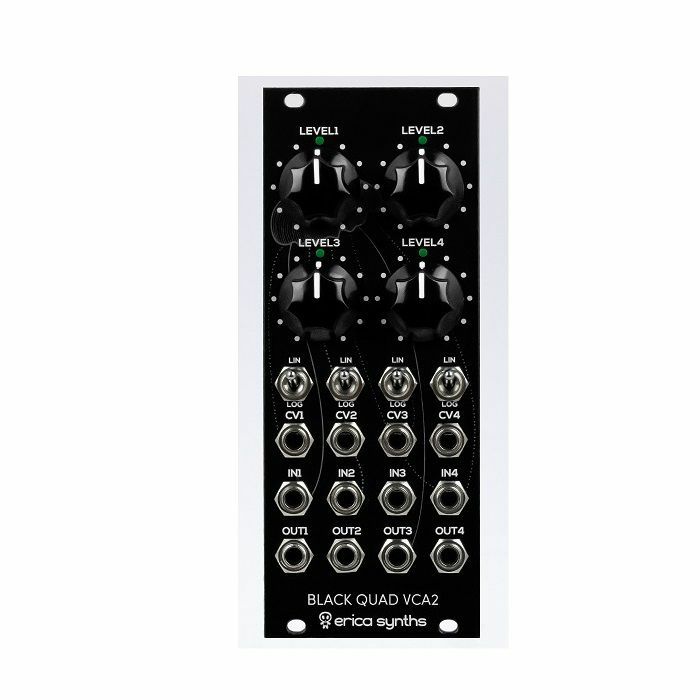 ERICA SYNTHS - Erica Synths Black Quad VCA2 4-Channel Voltage Controlled Amplifier & Mixer Module