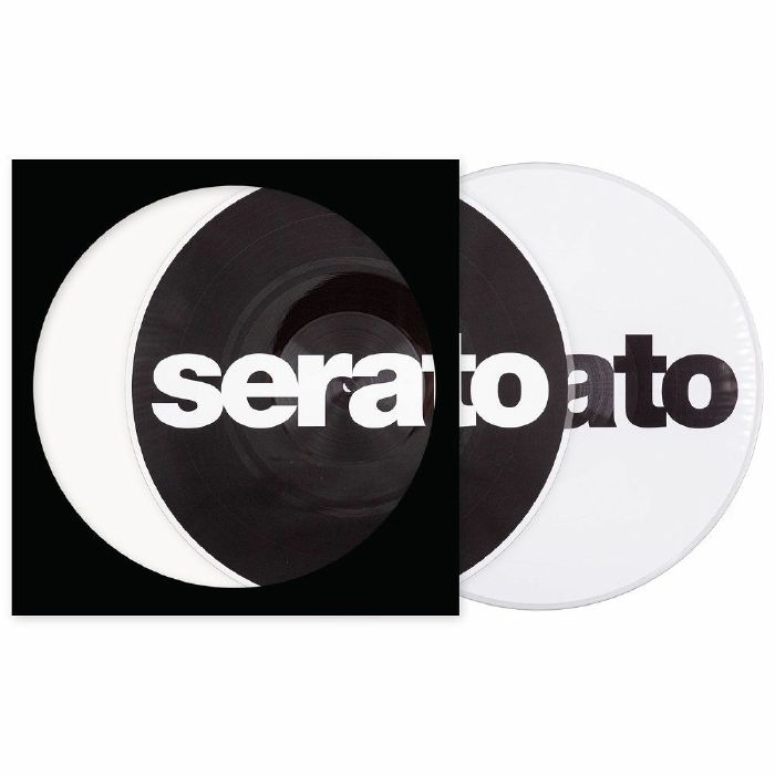 SERATO - Serato Logo Picture Disc 12" Reversible Control Vinyl Records (pair, black on white, white on black)