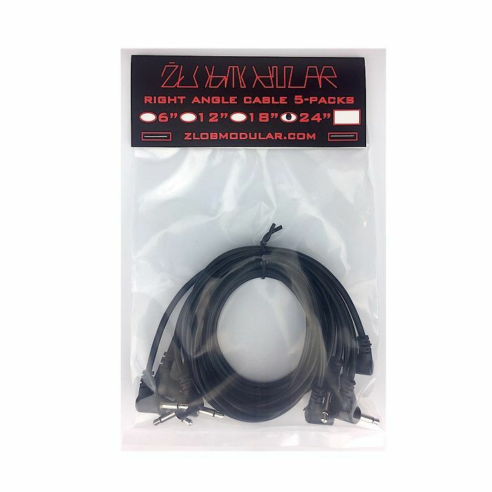 ZLOB MODULAR - Zlob Modular Black Right Angle Patch Cables (60cm, pack of 5)