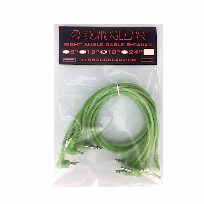 ZLOB MODULAR - Zlob Modular Glow In The Dark Right Angle Patch Cables (45cm, pack of 5)