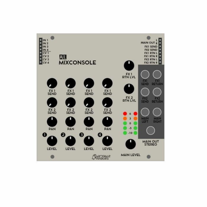 AE MODULAR - AE Modular MIXCONSOLE Performance Mixer Module With CV Control