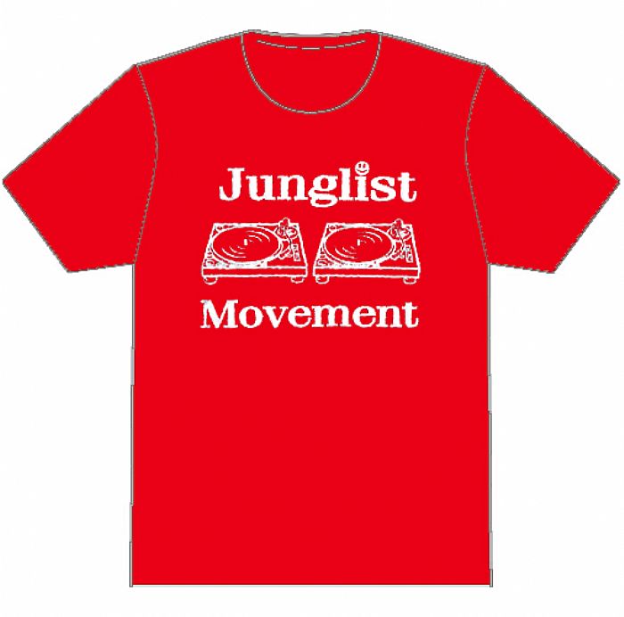 JUNGLIST MOVEMENT Aerosoul Junglist Movement T Shirt (red t shirt with