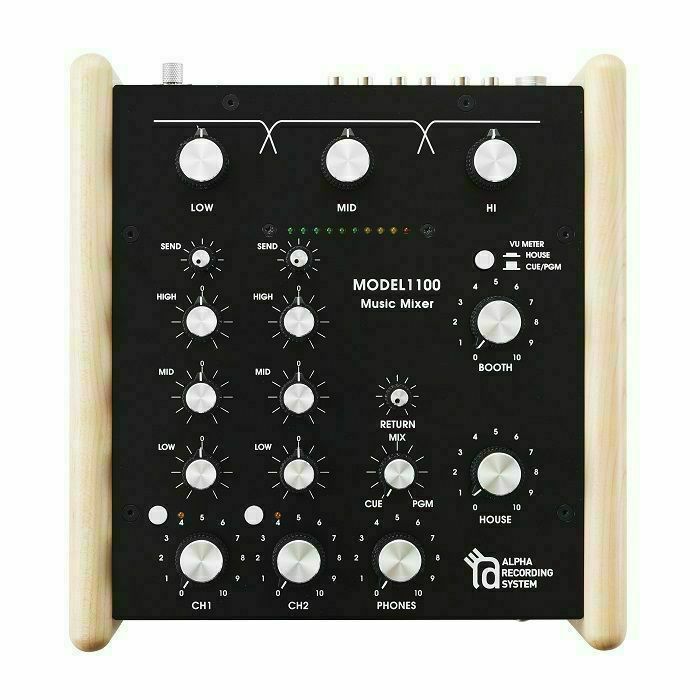 Alpha Recording System MODEL1100W 2-Channel Rotary DJ Mixer (with  wooden-side panels)