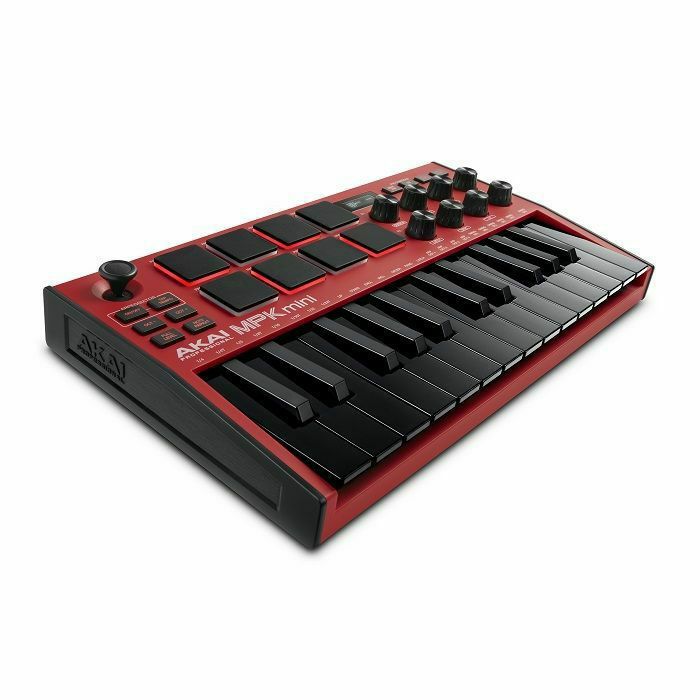 AKAI PROFESSIONAL - Akai Professional MPKmini mk3 Red Edition Portable 25-Key USB MIDI Keyboard Controller (red)