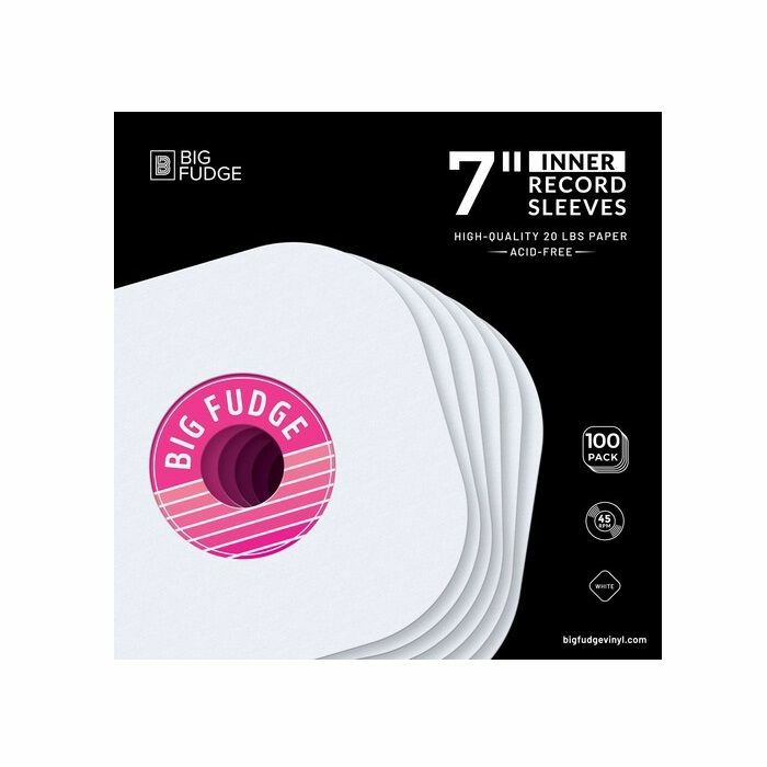 BIG FUDGE - Big Fudge 7" White Paper Vinyl Record Sleeves (pack of 100)