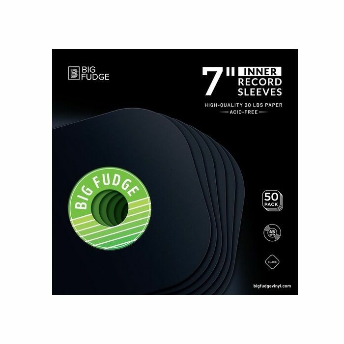 BIG FUDGE - Big Fudge 7" Matte Black Paper Vinyl Record Sleeves (pack of 50)