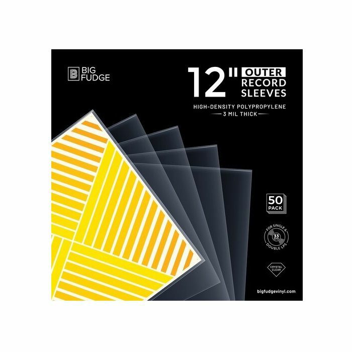 BIG FUDGE - Big Fudge High Density 12" Crystal Clear Plastic Vinyl Record Sleeves (pack of 50)