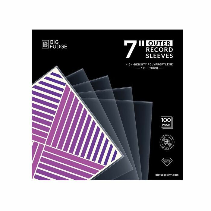 BIG FUDGE - Big Fudge High Density 7" Crystal Clear Plastic Vinyl Record Sleeves (pack of 100)