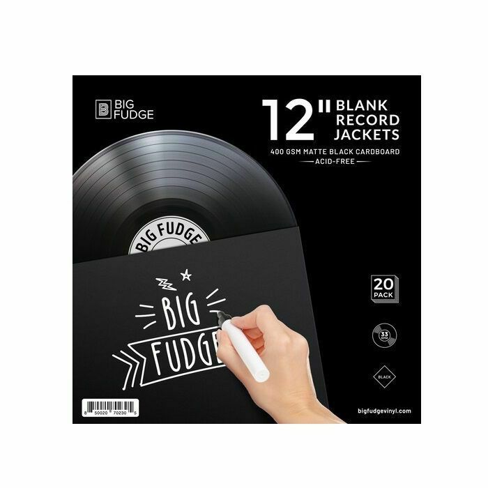 BIG FUDGE - Big Fudge 12" Matte Black Paper Vinyl Record Jackets (pack of 20)