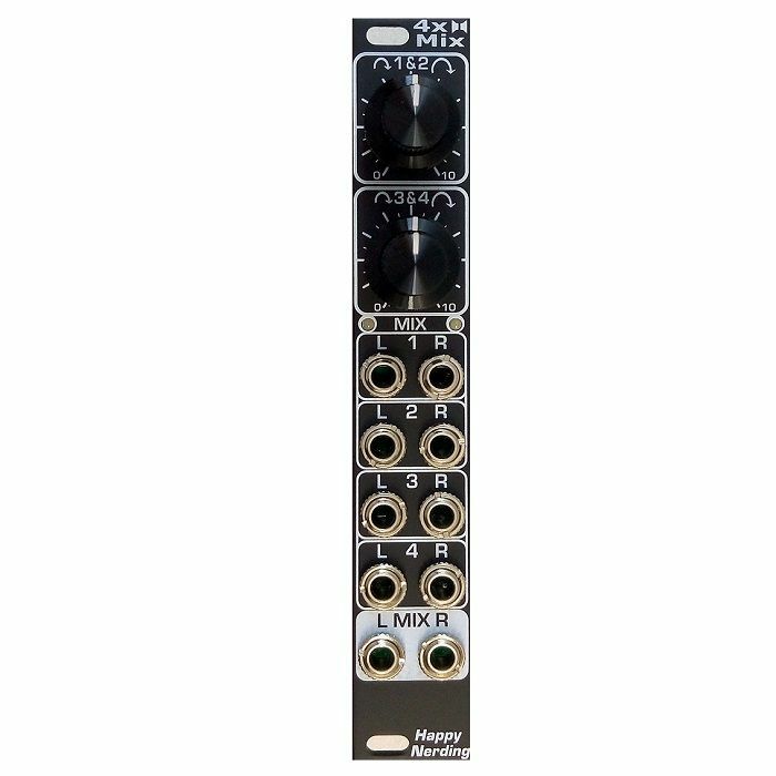 HAPPY NERDING - Happy Nerding 4xSTEREO MIX Quad Stereo Mixer Module (black faceplate)